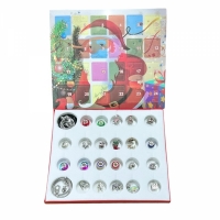 Set 24 bijuterii pentru fetite, 2 bratari, 1 colier, 21 talismane, Calendar Advent, multicolor JC24-A